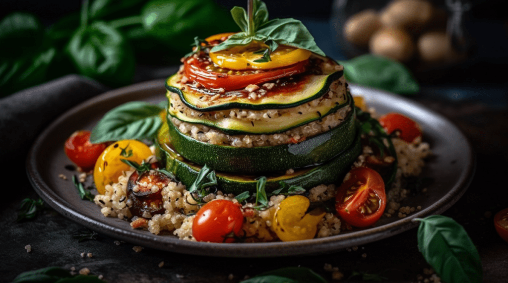 tian-de-legumes-sur-lit-de-quinoa