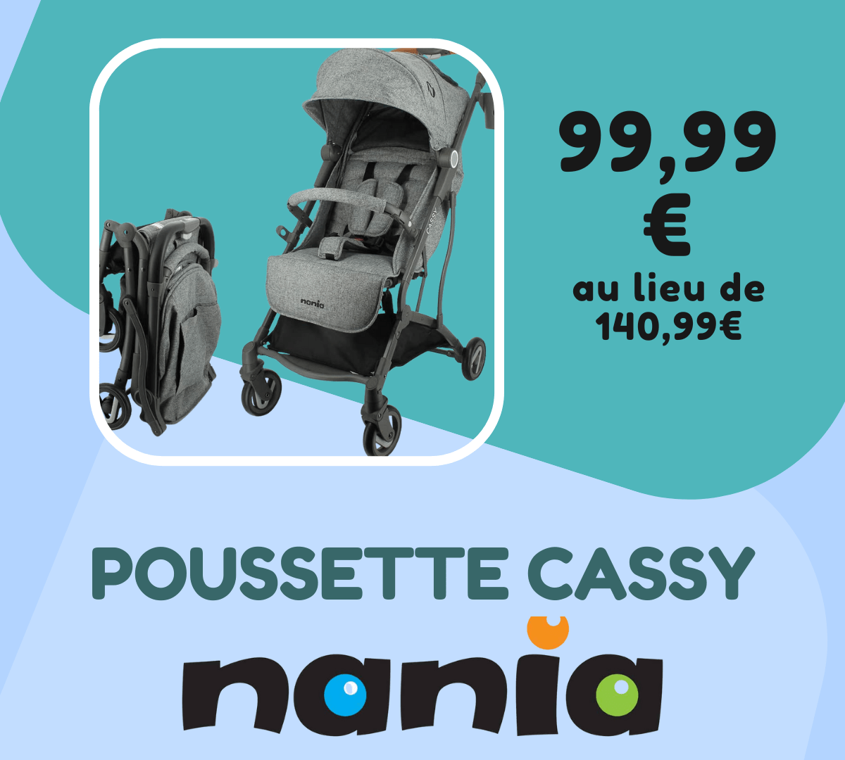 Poussette canne cassy Nania