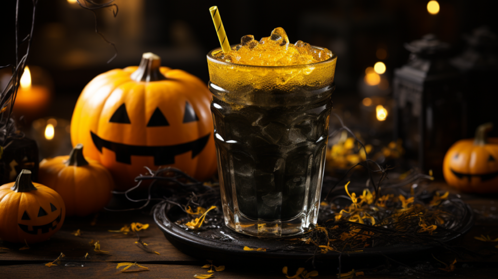 Boisson d'halloween chaudron magique