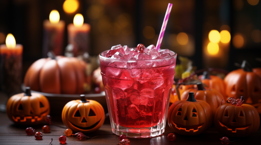 Boisson d'Halloween au cranberry