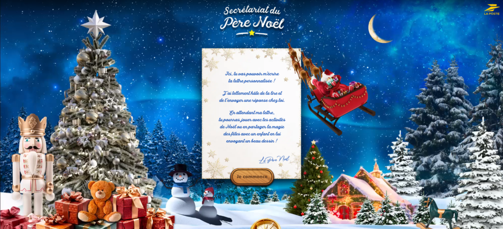 Site de la Poste pour envoyer sa lettre au Père Noël